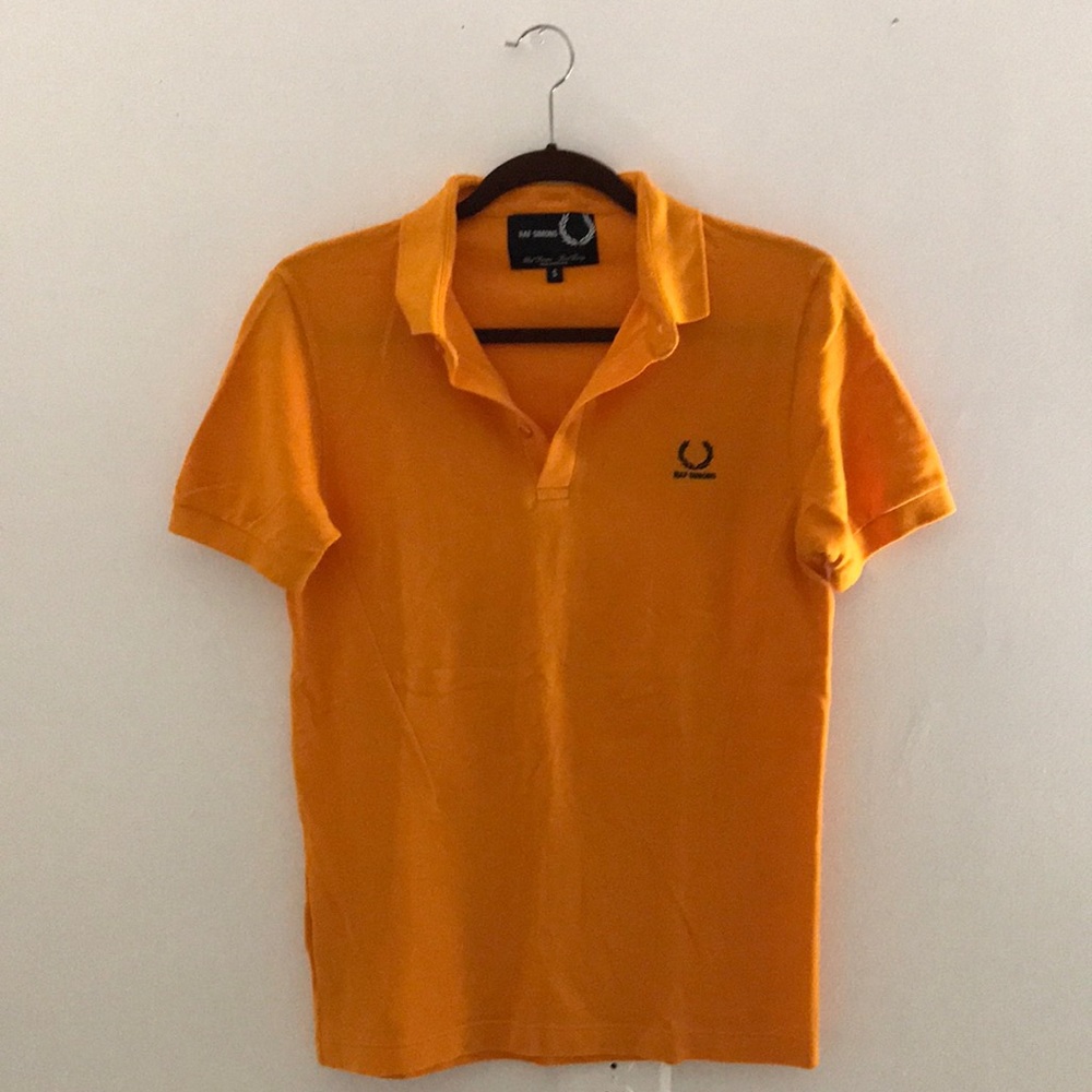 Raf Simons x Fred Perry Pique Polo Shirt in Orange